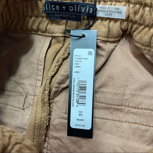 Alice + Olivia Tribeca Patchwork Jogger Pants In Carmel New - Picture 6 of 8